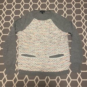 Women’s XS Gray and Multicolor Sweater with Front Pockets